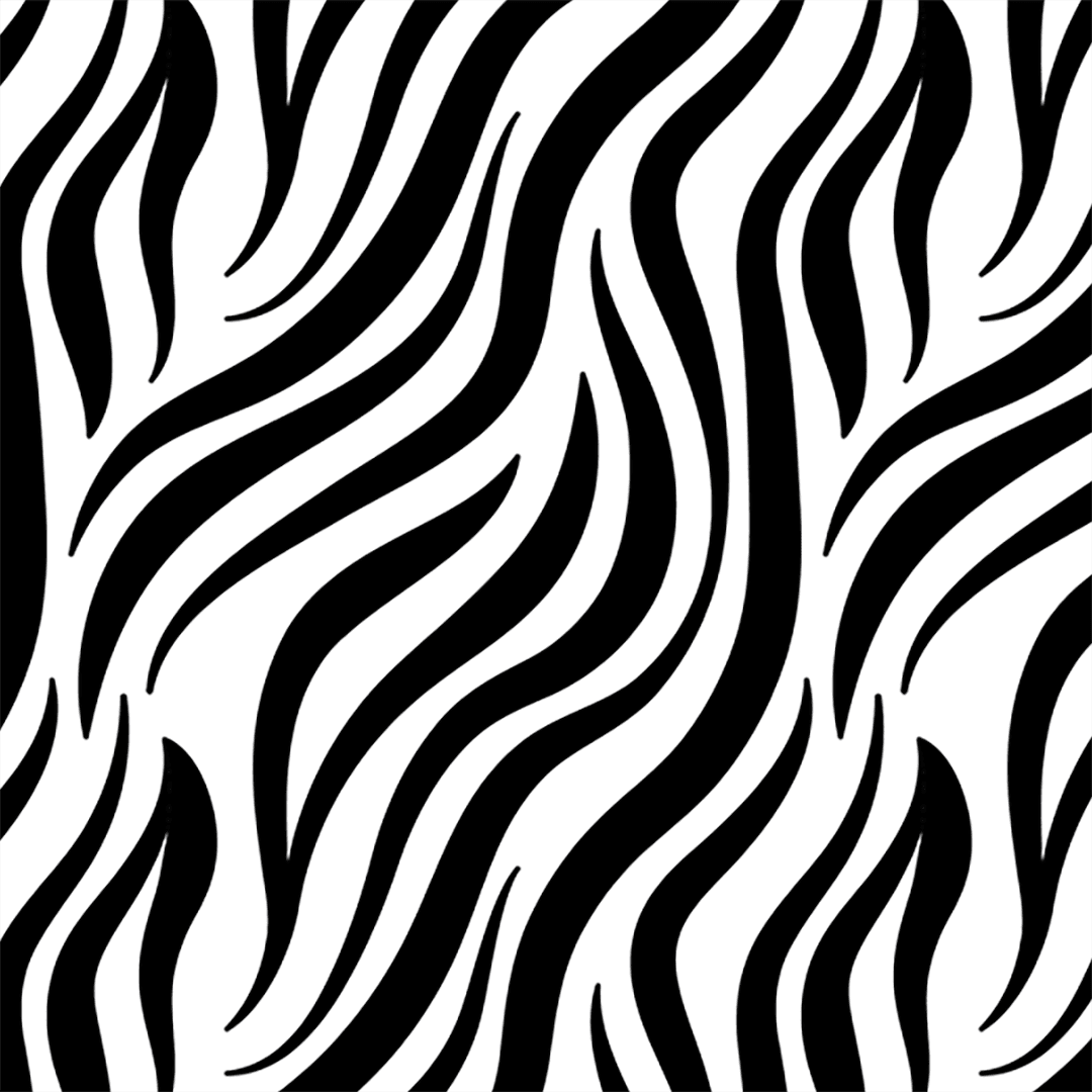 Estampado cebra en blanco y negro sublimado en tela